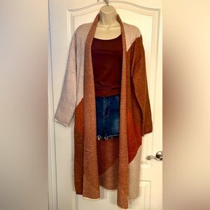 Open front Long Cardigan Sweater